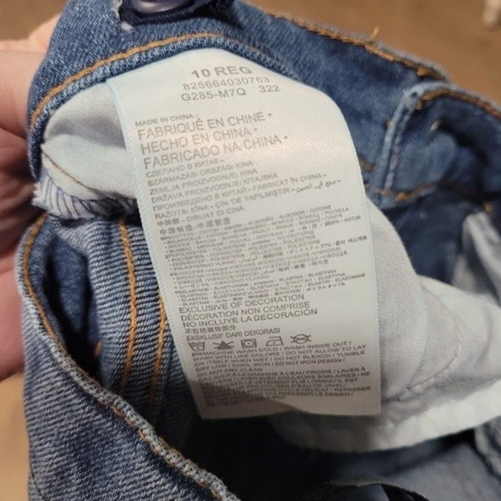 Levis Silver Tab‎ Girls Sz 10 REG Medium Wash Mini Mom Jeans